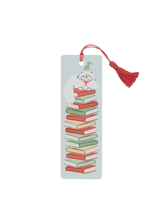 Holiday Cat Stack bookmark