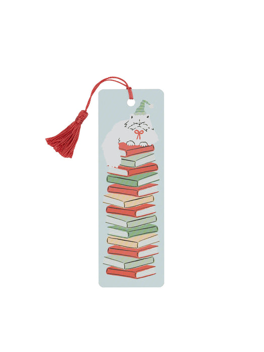 Holiday Cat Stack bookmark