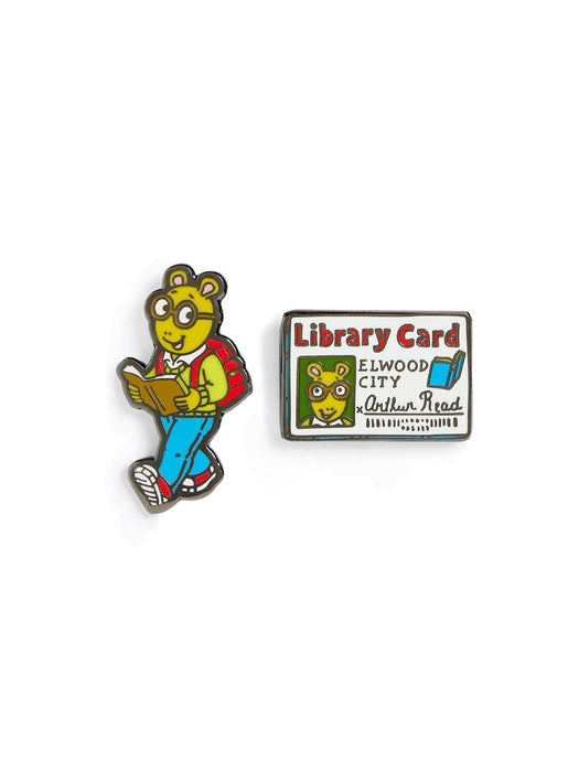 Arthur™ & Library Card Hard Enamel Pin Set